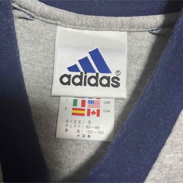 adidas(アディダス)の00’s adidas ラグランT リンガーT センターロゴ Y2K メンズのトップス(Tシャツ/カットソー(半袖/袖なし))の商品写真