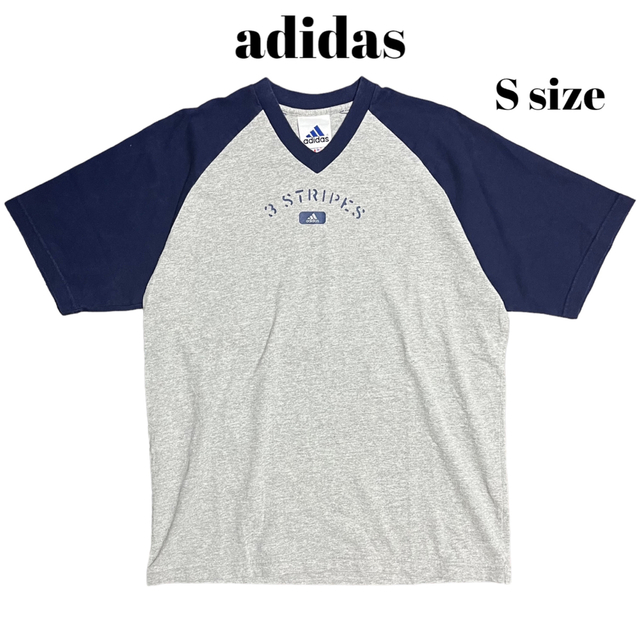 adidas(アディダス)の00’s adidas ラグランT リンガーT センターロゴ Y2K メンズのトップス(Tシャツ/カットソー(半袖/袖なし))の商品写真