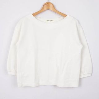 ナチュラルビューティーベーシック(NATURAL BEAUTY BASIC)のナチュラルビューティーベーシック 7分袖Tシャツ 無地 ラウンドネック トップス レディース Mサイズ ホワイト NATURAL BEAUTY BASIC(Tシャツ(半袖/袖なし))