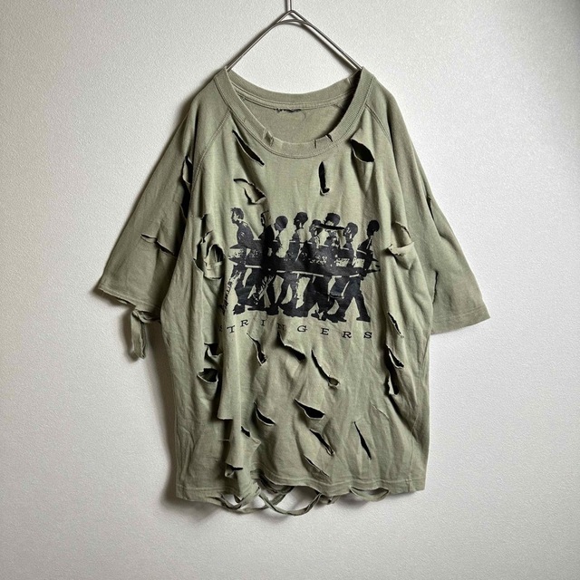 ART VINTAGE - ボロTシャツ Lサイズ ダメージ加工 リメイク プリント