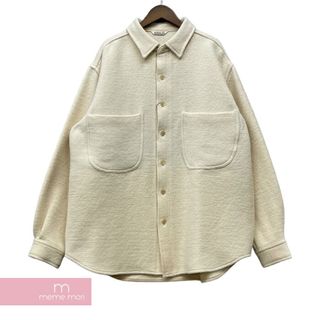 AURALEE 2022AW Shetland Wool Organic Cotton Woven Cloth Shirts Blouson A22AB01SO オーラリー シェトランドウールオーガニックコットンウーブンクロスシャツブルゾン シャツジャケット アイボリー サイズ4【230610】【-A】【me04】