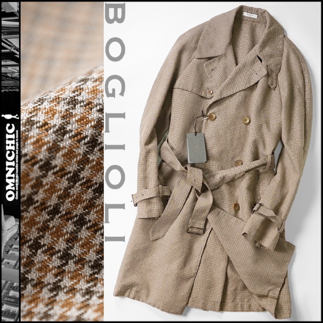 LARDINI(ラルディーニ)のnyoro様BOGLIOLI極上リネンベルテッドトレンチコート50R/Lボリオリ メンズのジャケット/アウター(トレンチコート)の商品写真