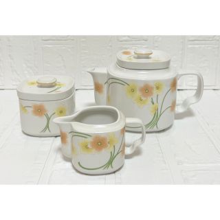 ノリタケ(Noritake)のノリタケ　バーサトーン　ティーポット&シュガーポット&ミルクピッチャー(食器)