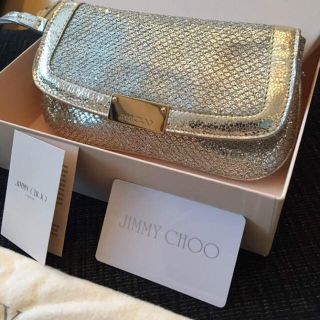 ジミーチュウ(JIMMY CHOO)の【極美品、送料無料】JIMMY CHOO ジミーチュウ ラメ クラッチバッグ(クラッチバッグ)