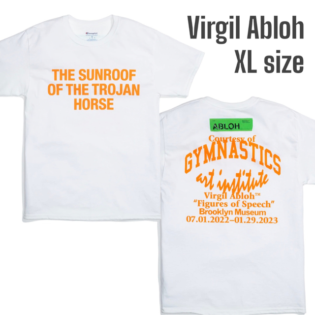 virgil abloh ブルックリンミュージアム限定Tシャツ オフホワイト