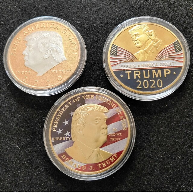 トランプ大統領記念コイン 3枚セット♪の通販 by J's shop ～SHINKUU～｜ラクマ