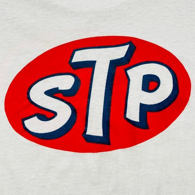 80s STP ロゴプリントTシャツ US両面プリントCarカーオイル
