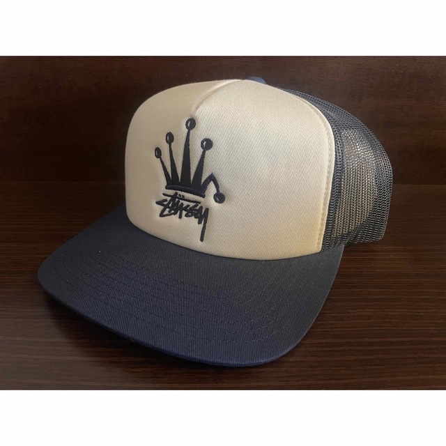 STUSSY   Navy  STUSSY / CROWN STOCK TRUCKER CAPの通販 by WING