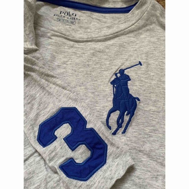 POLO RALPH LAUREN(ポロラルフローレン)の美品＊ポロラルフローレン＊ビックポニーTシャツ150（杢グレーライト） キッズ/ベビー/マタニティのキッズ服女の子用(90cm~)(Tシャツ/カットソー)の商品写真