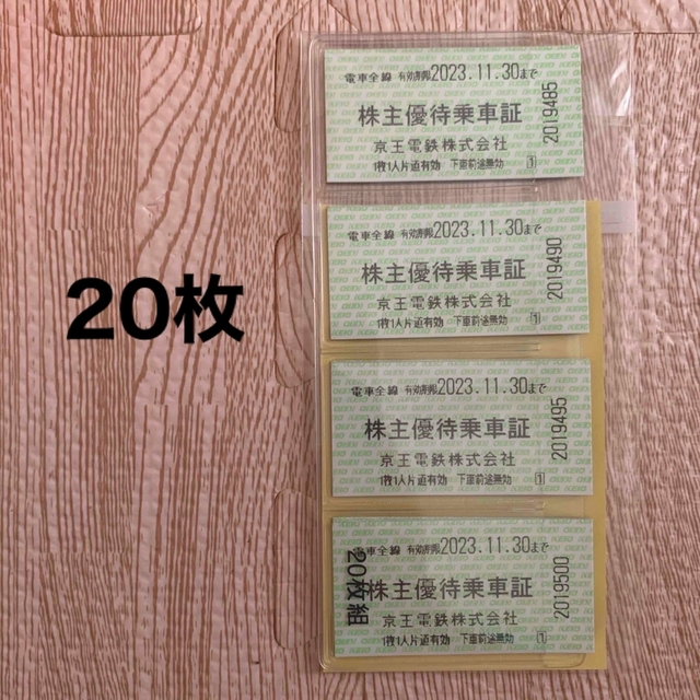 鉄道乗車券京王電鉄 株主優待乗車証