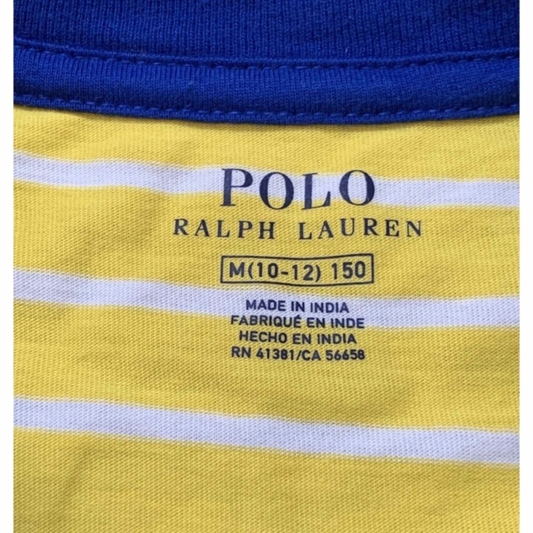 POLO RALPH LAUREN(ポロラルフローレン)の美品＊ポロラルフローレンボーイ＊ボーダーTシャツ150 キッズ/ベビー/マタニティのキッズ服女の子用(90cm~)(Tシャツ/カットソー)の商品写真