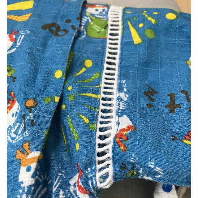 夏祭りに！90サイズ　甚平上下セット　綿100% キッズ/ベビー/マタニティのキッズ服男の子用(90cm~)(甚平/浴衣)の商品写真