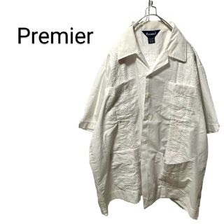 【Premier】VINTAGE 刺繍入り キューバシャツ A-884