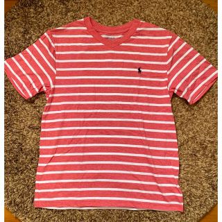 ポロラルフローレン(POLO RALPH LAUREN)の美品＊ポロラルフローレンボーイ＊VネックボーダーTシャツ150(Tシャツ/カットソー)