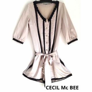 セシルマクビー(CECIL McBEE)のセシルマクビー　オールインワン◆地雷系　量産型　黒レース　ピンク　Y2K(オールインワン)