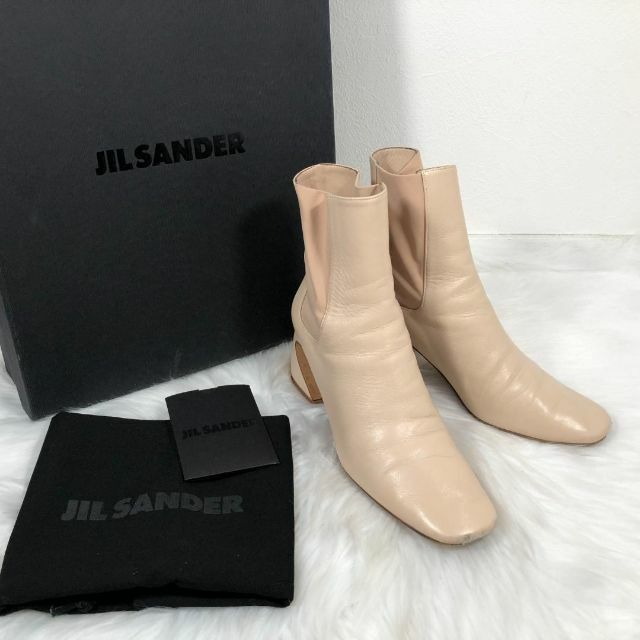 JIL SANDER ジル サンダー レザー サイドゴア ショートブーツ - ブーツ