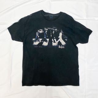 90sビンテージUSA製BEATLESビートルズ総柄プロモTシャツ黒L