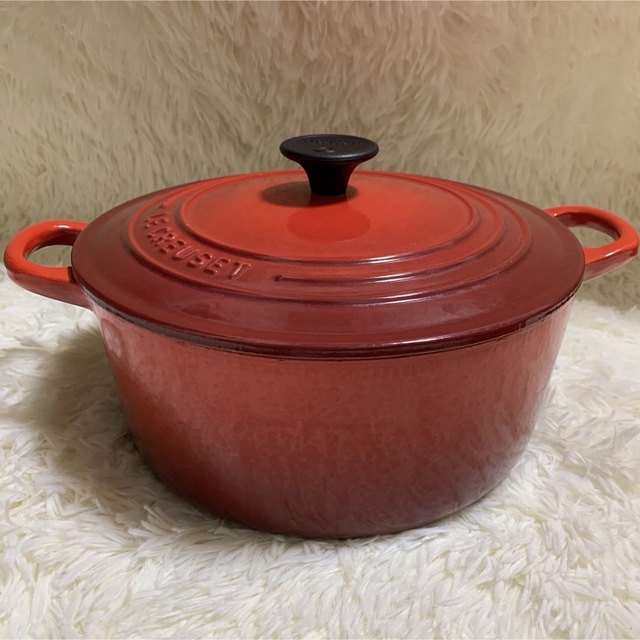 LE CREUSET - LE CREUSET◇シグニチャーココット・ロンド/チェリー