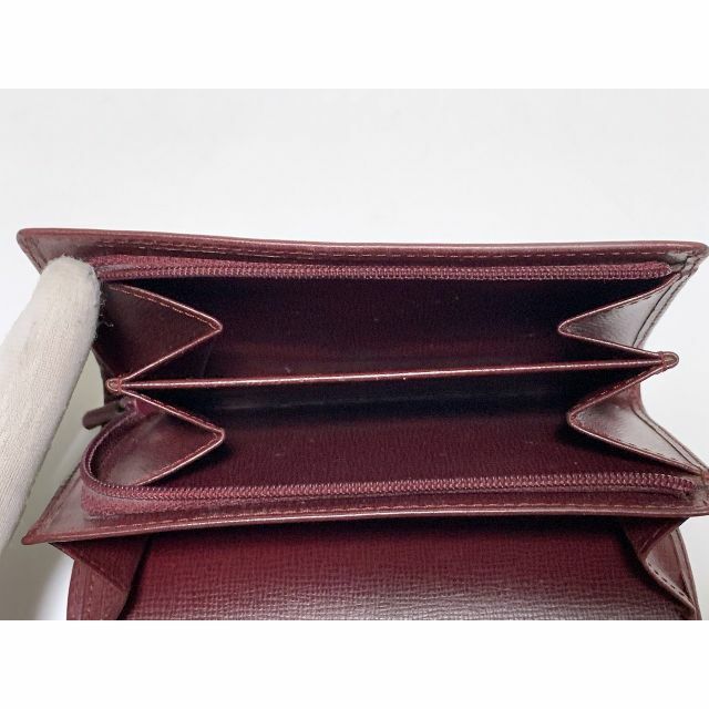 Cartier カルティエ 二つ折り 財布 ボルドー ウォレット K2 - 財布