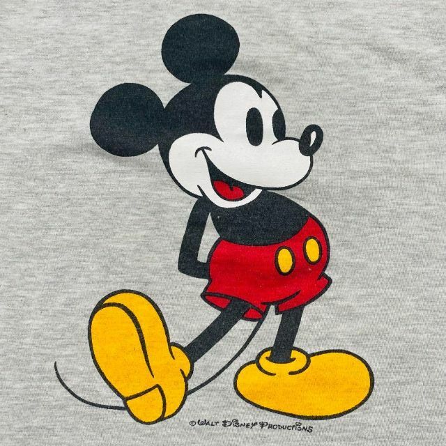 80s Disney ディズニーミッキー両面プリントTシャツ Mickey