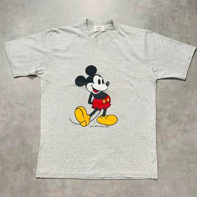 80s Disney ディズニーミッキー両面プリントTシャツ Mickey