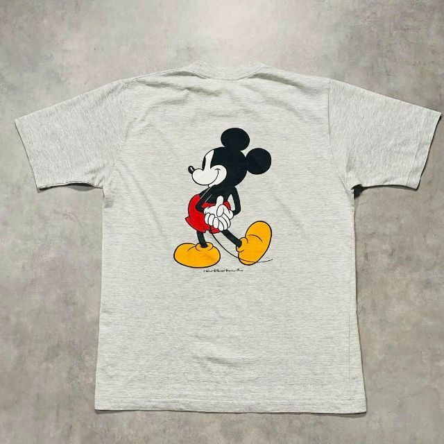 80s Disney ディズニーミッキー両面プリントTシャツ Mickey