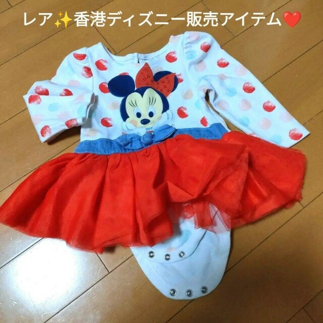 Disney(ディズニー)の★値下げ★【着画あり】香港ディズニー ミニー ベビードレス 80cm キッズ/ベビー/マタニティのベビー服(~85cm)(セレモニードレス/スーツ)の商品写真