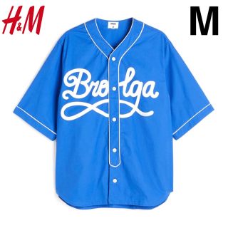 エイチアンドエム(H&M)の新品 H&M × BROLGA コラボ ベースボールシャツ 半袖 M.(シャツ)