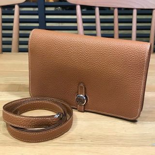 エルメス(Hermes)の美品 エルメス ドゴン ウエストポーチ トゴ ゴールド SV金具 □J刻印(ボディバッグ/ウエストポーチ)