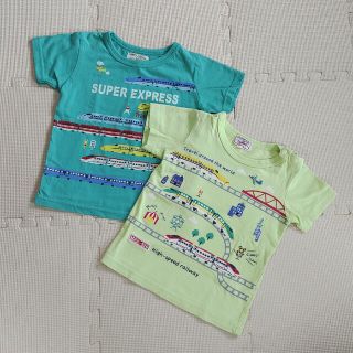 マザウェイズ(motherways)のmotherways☆電車柄Tシャツ2枚組(Tシャツ/カットソー)