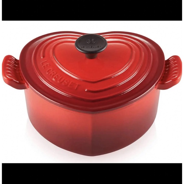 LE CREUSET(ルクルーゼ)のLE CREUSET◆ココット・ダムール 20cm/ハート型チェリーレッド インテリア/住まい/日用品のキッチン/食器(鍋/フライパン)の商品写真