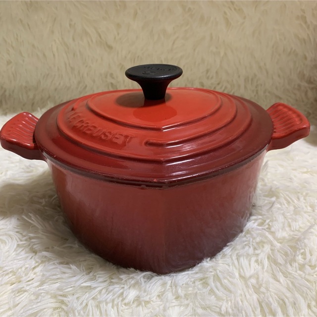 LE CREUSET◆ココット・ダムール 20cm/ハート型チェリーレッド