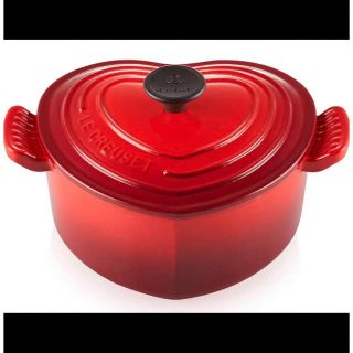 ルクルーゼ(LE CREUSET)のLE CREUSET◆ココット・ダムール 20cm/ハート型チェリーレッド(鍋/フライパン)