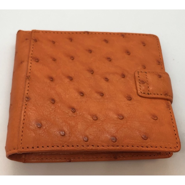 OSTRICH(オーストリッチ)の💎オーストリッチ　二つ折り財布　オレンジ メンズのファッション小物(折り財布)の商品写真