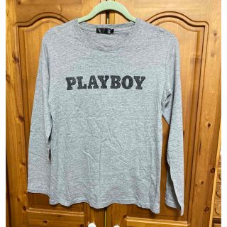 プレイボーイ(PLAYBOY)の【プレイボーイ】長袖Tシャツ  グレイ(Tシャツ(長袖/七分))