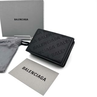 バレンシアガ(BALENCIAGA)の【美品】BALENCIAGA バレンシアガ ペーパーミニ コンパクトウォレット(折り財布)