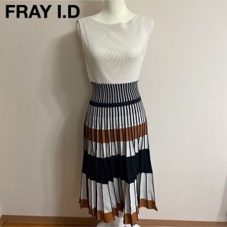 フレイアイディー(FRAY I.D)のFRAY I.D  フレイアイディー　ノースリーブ　ニットワンピース(ロングワンピース/マキシワンピース)