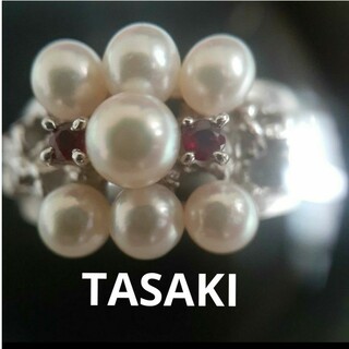 タサキ(TASAKI)のTASAKI タサキ リング アコヤ真珠 ベビーパールとルビーシルバー(リング(指輪))