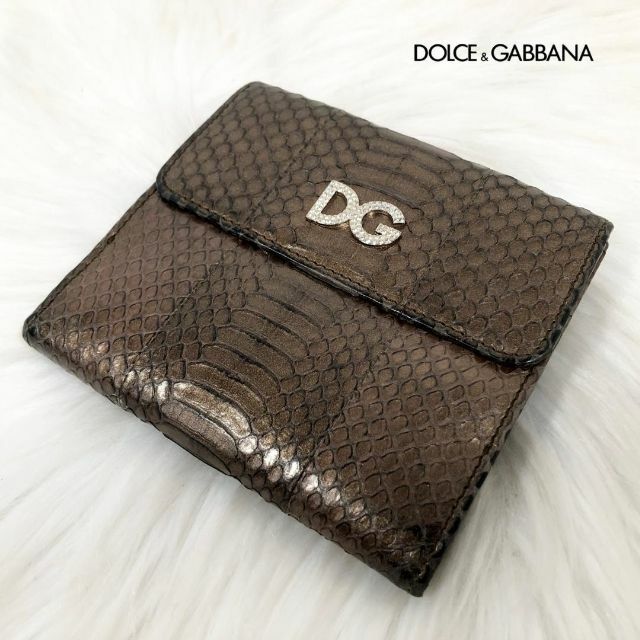 Dolce & Gabbana ドルガバ レザー パイソン 折り財布