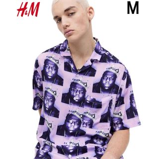 エイチアンドエム(H&M)の新品 H&M × ノートリアス B.I.G. コラボ シャツ HIP-HOP M(シャツ)