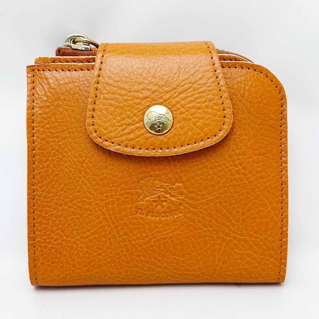 IL BISONTE(イルビゾンテ)の新品 IL BISONTEイルビゾンテ 折り財布 SMW175 ハニーオレンジ レディースのファッション小物(財布)の商品写真
