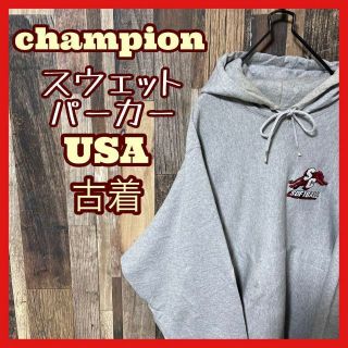 Champion - チャンピオン メンズ パーカー S プリント グレー 極太