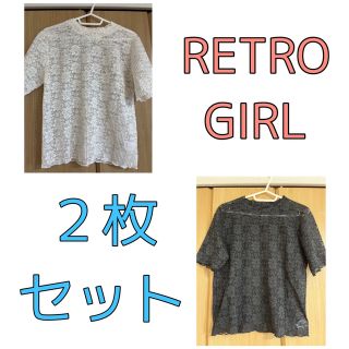 レトロガール(RETRO GIRL)のレトロガール レーストップス インナー ブラウス カットソー 花柄(シャツ/ブラウス(半袖/袖なし))