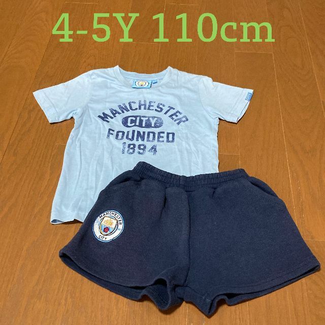 マンチェスター・シティ　パンツ＆Tシャツ★110cm 4-5Y マンC キッズ/ベビー/マタニティのキッズ服男の子用(90cm~)(Tシャツ/カットソー)の商品写真