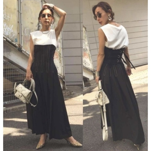 Ameri アメリヴィンテージ STITCH TUCK DRESS
