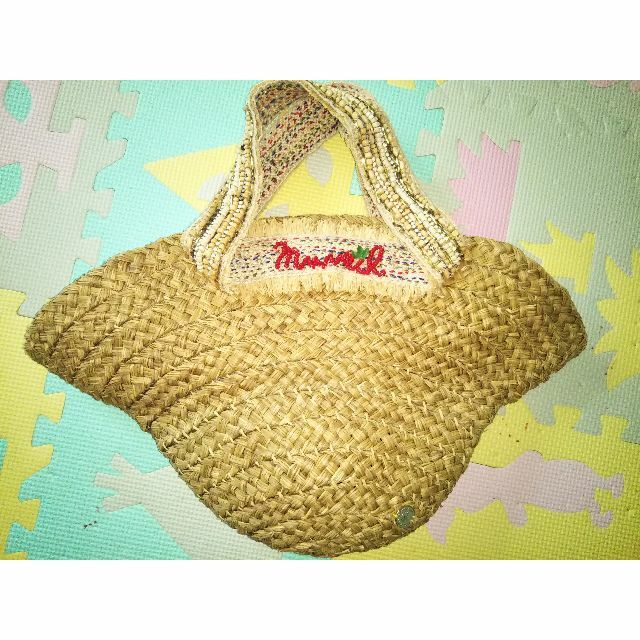 MUVEIL - ミュベール かごバッグ ビーズ刺繍 クローバー