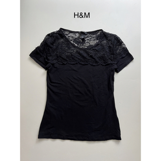 エイチアンドエム(H&M)のH&M♡レース切替Tシャツ(Tシャツ(半袖/袖なし))
