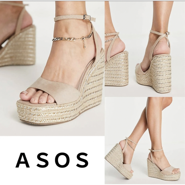 ASOS 人気ワイドサンダル新品未使用品です⭐️即発送可能です‼️サンダル、厚底23cm❌UK4