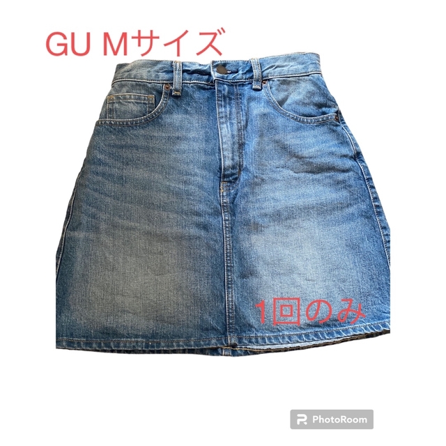 GU(ジーユー)の週末値下げ　ジーユー　M ジーンズ ミニスカート カジュアル レディースのスカート(ミニスカート)の商品写真