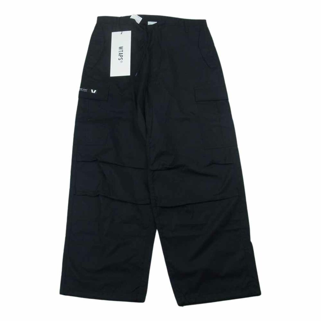 WTAPS ダブルタップス 23SS 231WVDT-PTM03 MILT0001 TROUSERS トラウザーズ  NYCO OXFORD オックスフォード カーゴパンツ ブラック系 04【新古品】【未使用】約86cm股上